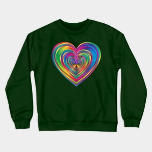 Colorful Prismatic Chromatic Rainbow Psychedelic Crewneck Sweatshirt